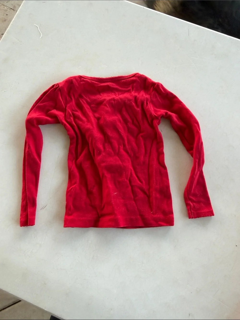 Carter's Red Long-Sleeve Holiday Top with Santa and Elves
